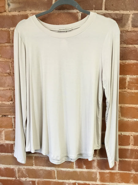 Cream Zenana basic Long Sleeve