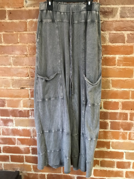 Grey Distressed J.Her Wide Leg Pants