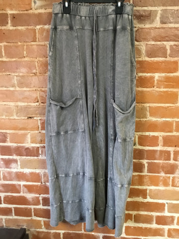 Grey Distressed J.Her Wide Leg Pants