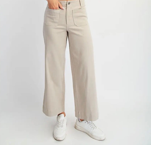 Taupe wide leg pant