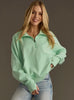Panache mint quarter zip sweatshirt