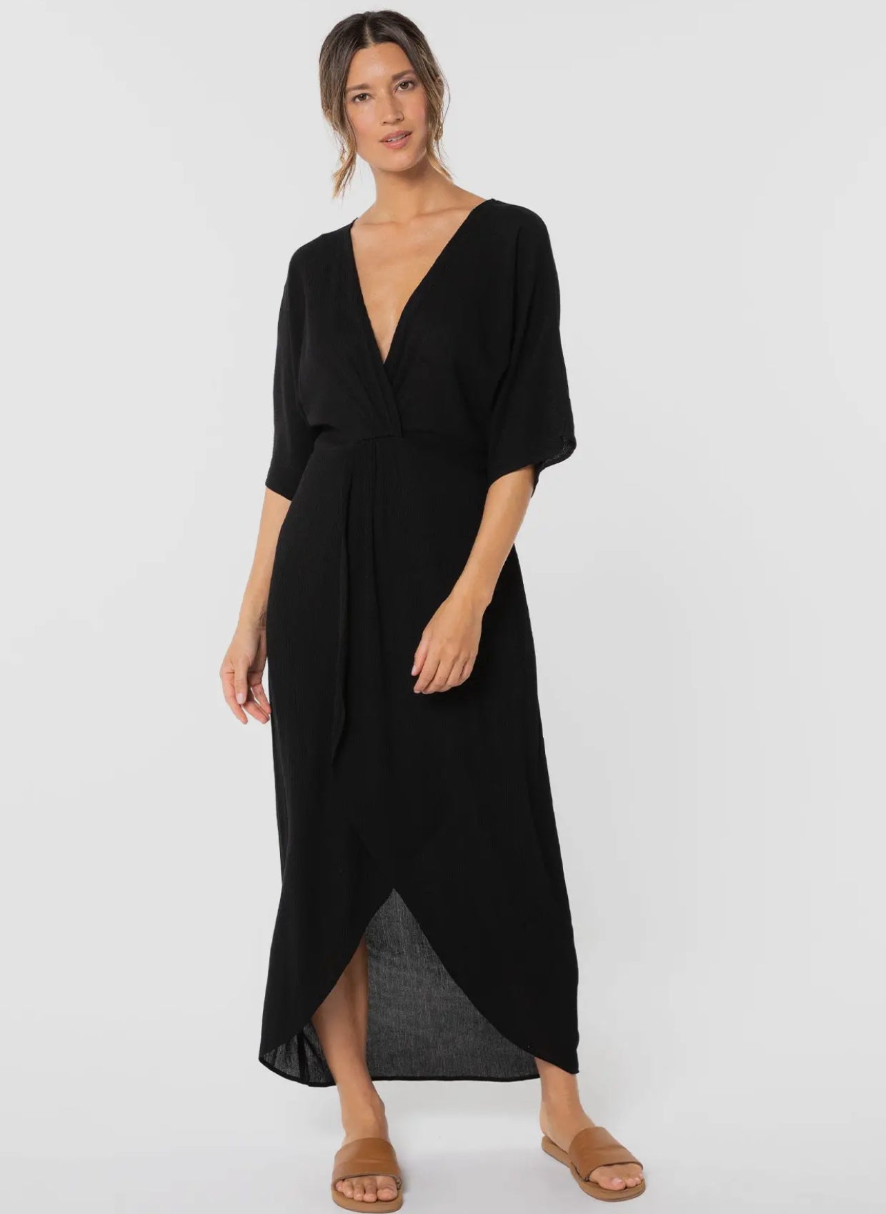 Black asymmetrical midi dress Market Street Boutique Black asymmetrical midi dress Market Street Boutique