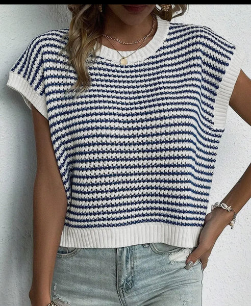 Navy & White sweater