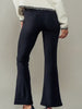 Black suited flare pants