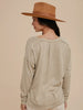 Eggshell raw hem top