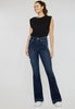 High rise wide leg boot cut jeans