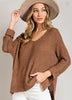 Camel dolman sleeve sweater