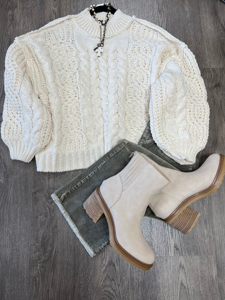 Pol cream chunky sweater